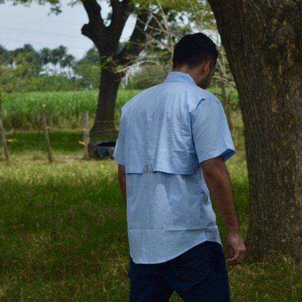 Camisa silo azul claro 100% algodón